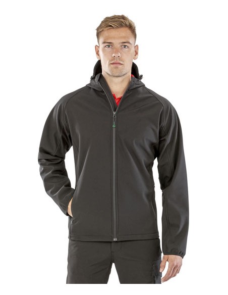 RES-R911M-Mens Recycled 3-Layer Printable Hooded Softshell Jacket 2